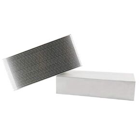 150x69x36mm Aluminum Heat Radiator Heatsink Cooling Fan Silver Tone 2Pcs