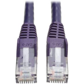 Tripp Lite Cat6 Gigabit Snagless Molded Patch Cable (RJ45 M/M) - Purple, 25-ft.(N201-025-PU)