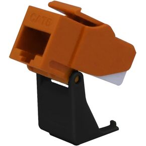 Legrand - OnQ Cat 5e Keystone Insert, RJ45 Keystone Jack, Fits All Keystone Wallplates, Secure Wire Termination, Brown, WP3450BR