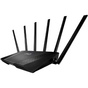 "ASUS AC3200 Tri-Band Gigabit WiFi Router, AiProtection Lifetime Security by Trend Micro, Adaptive QoS, Parental Control (RT-AC3200)"