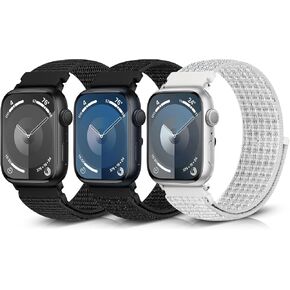 Bcuckood Nylon Sport Bands Compatible with Apple Watch Band 49mm 45mm 46mm 44mm 42mm 41mm 40mm 38mm Women Men, Adjustable Solo Loop Bands for iWatch Series 11 10 9 8 7 6 5 4 3 SE Ultra 2 1, 3 Pack in Saudi Arabia