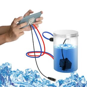 DIY Water Cooling Systems Phone Cooler for Gaming and Live Streaming,Innovation Highly Efficient Water Cooled Semiconductor Mobile Phone Radiator for Phones Tablets