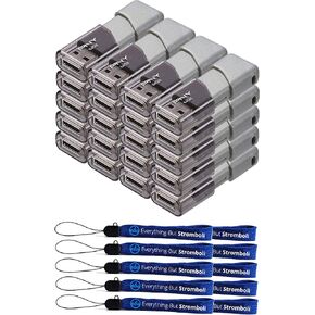 PNY 64GB USB 3.0 Flash Drive Turbo Attache 3 (20 Pack Bulk) Thumb Drives Bundle with (10) Everything But Stromboli Lanyard (P-FD64GTBOP-GE)