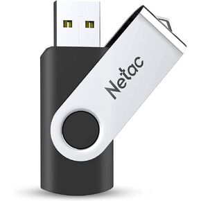 Netac 64GB USB Stick USB 3.0 Flash Drive, Up to 90MB/s, Thumb Drive for Data Storage, Pen Drive with Swivel Design, Memory Stick for External Storage Data/Computer/PC/Laptop/Sound