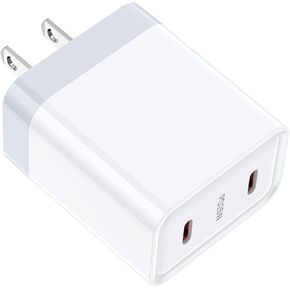 25W Samsung Charger Block Dual Port Wall Plug USB C Fast Charging for Galaxy A15 5G S24 S23 A14 A13 A53 A03S A54 A35 Z Fold Flip 6,Type C Android Phone Charger Box Cube for iPhone 16,Pixel 9 8 7 6 Pro