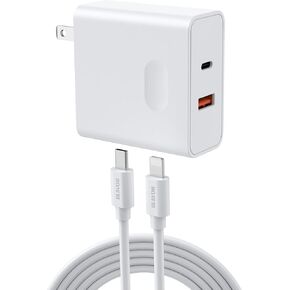 BLAVOR USB C Charger, 20W Dual Port USB Fast Wall Charger, Type C Charger Fast Charging Plug Adapter with Cable for iPhone 11/12/13/14/15/Pro Max, XS/XR/X, Ipad Pro, Samsung Galaxy