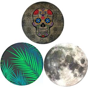 Multi-Functional Grip Mobile Phone Stands and Finger Holder (3 Pack) - Art Skull ​​​​Mono Jungle Greenery Dark Star Galaxy Moon
