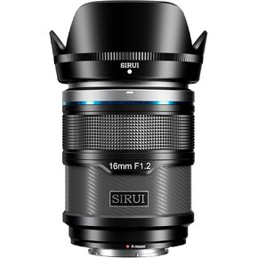 SIRUI Sniper 16mm Autofocus Lens, F1.2 Wide Angle APS-C Camera Lens for X-T4, X-T5, X-H1, X-H2/H2S, X-T3, X-T30, X-S10 (X Mount, Black)