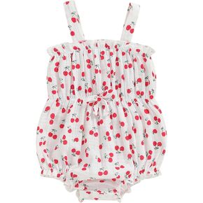 Newborn Baby Girl Summer Clothes Print Sleeveless Romper One Piece Infant Girl Summer Clothes Jumpsuit