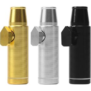 3 Pack NTIERA Mini Pepper Shaker,Premium Metal SnufBullet Spice and Sweetener Portable Travel Storage (Anodized Aluminum)