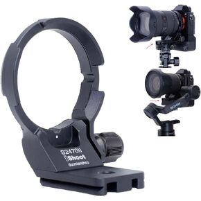 iShoot Tripod Mount Ring Lens Collar Compatible with Sony FE 24-70mm f/2.8 GM II, FE 16-35mm F2.8 GM II, FE 20-70mm F4 G, Bottom Quick Release Plate Support Arca-Swiss Fit Tripod Head Clamp Stabilizer