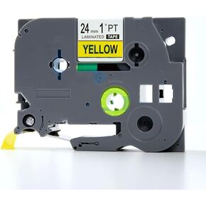 1PK Black on Yellow Extra Strength Laminated Label Tape Compatible for Brother P-Touch TZe-S651 TZ S651 Tze S651(24mm x 8m)