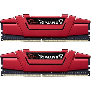 G.SKILL Ripjaws V Series (Intel XMP) DDR4 RAM 8GB (2x4GB) 2400MT/s CL15-15-15-35 1.20V Desktop Computer Memory UDIMM - Red (F4-2400C15D-8GVR)