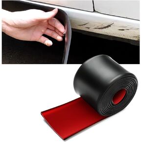 2pcs 8.2ft*3.15in Side Skirts for Cars Universal,Universal Rubber Anti-Scratch Side Skirts Edge Guards.Protector for Sedans, Truck, SUV Before and After Bumper Multifunction Protector(Black)