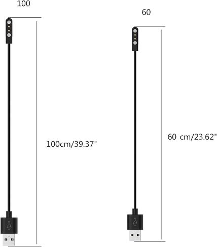 1 قطعة شاحن الساعة الذكية الأسود USB المغناطيسي Smartwatch استبدال كابل شحن الحبل لساعة Kieslect K10 K11 كابل شاحن الساعة الذكية شاحن مغناطيسي ملحقات الساعة الذكية كابلات الساعة الذكية in Saudi Arabia