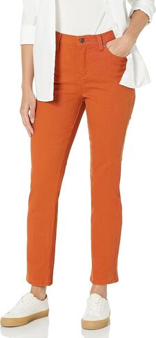 Gloria Vanderbilt Women's Plus Size Amanda Classic High Rise Tapered Jean, Terracotta in Kuwait