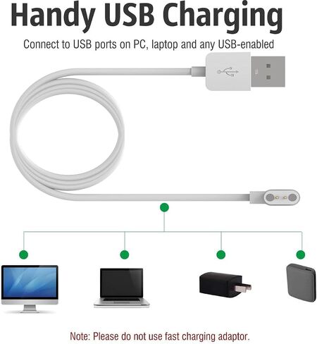 كابل الشاحن المغناطيسي E ECSEM مخصص للساعة الذكية QONBINK L70، بديل كابل شحن USB عالي السرعة لملحقات الساعة الذكية QONBINK L70 in Saudi Arabia