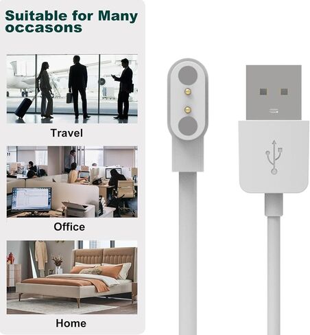 كابل الشاحن المغناطيسي E ECSEM مخصص للساعة الذكية QONBINK L70، بديل كابل شحن USB عالي السرعة لملحقات الساعة الذكية QONBINK L70 in Saudi Arabia