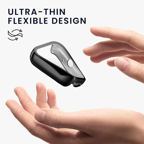 kwmobile Case Compatible with Xiaomi Redmi Watch 4 Case - 2X TPU Silicone Fitness Tracker Cover - Transparent/Black in Saudi Arabia