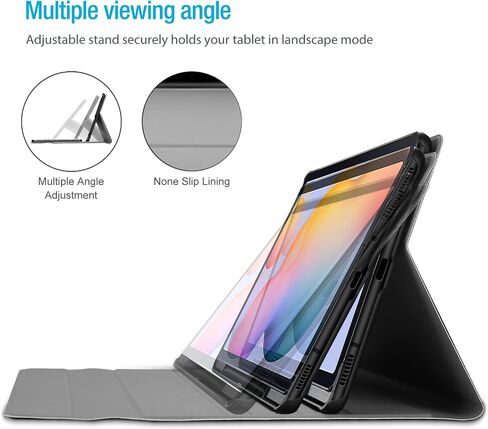 حافظة لوحة المفاتيح ProCase لجهاز Galaxy Tab S6 Lite 10.4 بوصة 2024 2022 2020، غطاء ذكي نحيف خفيف الوزن مع لوحة مفاتيح لاسلكية لجهاز Galaxy Tab S6 Lite 10.4 بوصة - أسود in Saudi Arabia