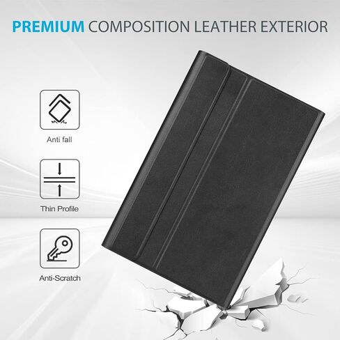 حافظة لوحة المفاتيح ProCase لجهاز Galaxy Tab S6 Lite 10.4 بوصة 2024 2022 2020، غطاء ذكي نحيف خفيف الوزن مع لوحة مفاتيح لاسلكية لجهاز Galaxy Tab S6 Lite 10.4 بوصة - أسود in Saudi Arabia