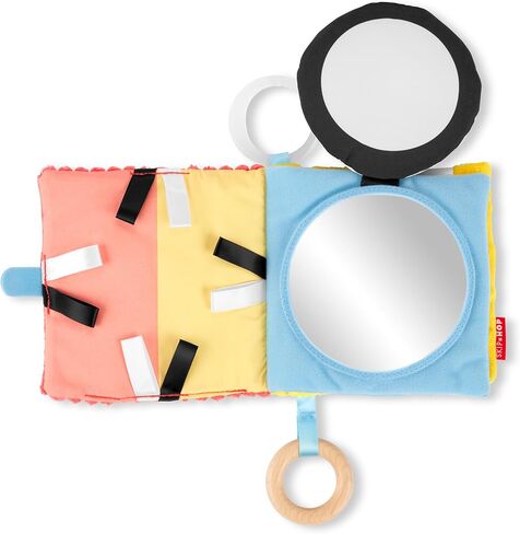 Skip Hop Discoverosity 6-Page Montessori-Inspired Soft Baby Activity Book for Sensory Exploration with Multiple Textures and Crinkle & Squeaker Sounds, Age 0+ in Saudi Arabia