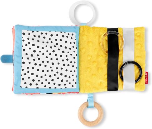 Skip Hop Discoverosity 6-Page Montessori-Inspired Soft Baby Activity Book for Sensory Exploration with Multiple Textures and Crinkle & Squeaker Sounds, Age 0+ in Saudi Arabia