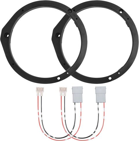 6.5'' Front Door Speaker Spacer Compatible with Honda Accord Civic CRV CRZ Insigh Odyssey Fit 6-6.75 inch Install Base Speaker Spacer Covers with 2 Wiring Harness in Kuwait