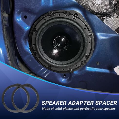 6.5'' Front Door Speaker Spacer Compatible with Honda Accord Civic CRV CRZ Insigh Odyssey Fit 6-6.75 inch Install Base Speaker Spacer Covers with 2 Wiring Harness in Kuwait