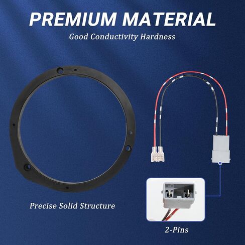 6.5'' Front Door Speaker Spacer Compatible with Honda Accord Civic CRV CRZ Insigh Odyssey Fit 6-6.75 inch Install Base Speaker Spacer Covers with 2 Wiring Harness in Kuwait