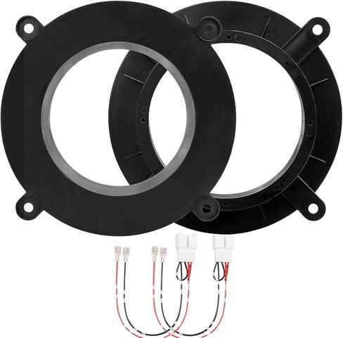 6.5'' Front Door Speaker Spacer Compatible with Honda Accord Civic CRV CRZ Insigh Odyssey Fit 6-6.75 inch Install Base Speaker Spacer Covers with 2 Wiring Harness in Kuwait