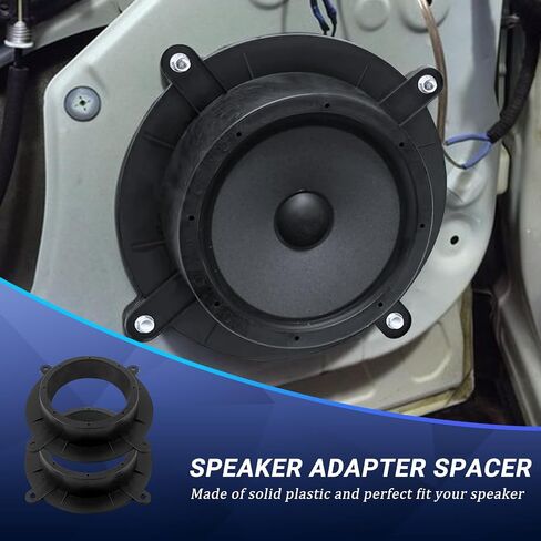 6.5'' Front Door Speaker Spacer Compatible with Honda Accord Civic CRV CRZ Insigh Odyssey Fit 6-6.75 inch Install Base Speaker Spacer Covers with 2 Wiring Harness in Kuwait