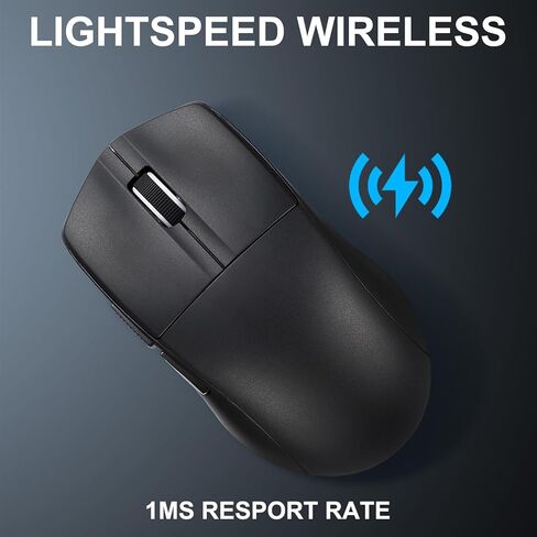 ماوس ألعاب لاسلكي HUO JI E-YOOSO، 49 جرام سوبر لايت، بلوتوث 5.1/2.4 جيجا/سلكي، 26000 نقطة في البوصة، 5 أزرار قابلة للبرمجة، بطارية قابلة لإعادة الشحن 150 ساعة، دعم البرامج للكمبيوتر الشخصي، ماك، أبيض in Kuwait