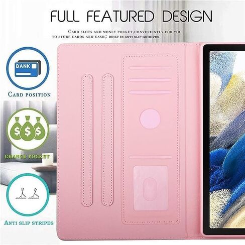 MonsDirect for Samsung Galaxy Tab A8 10.5 inch Case 2022, PU Leather Stand Protective Cover, Auto Wake/Sleep with Pen Holder & Card Slots for 10.5" Galaxy Tab A8 [SM-X200/X205/X207], Matisse Daisy in Saudi Arabia