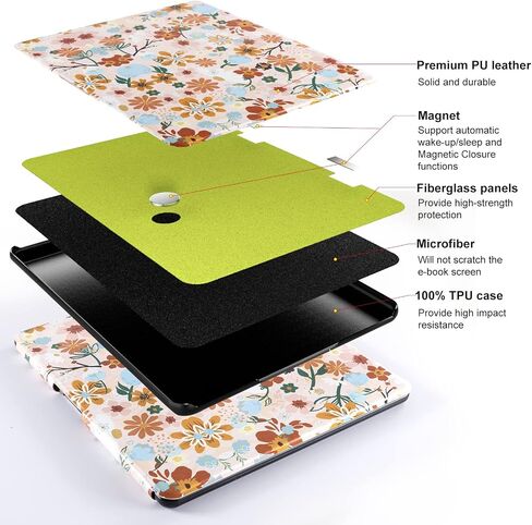 CoBak Case for Kindle Scribe - All New PU Leather Cover with Auto Sleep Wake Feature for Kindle Scribe 10.2" 2022 Released with Pen Holder in Saudi Arabia