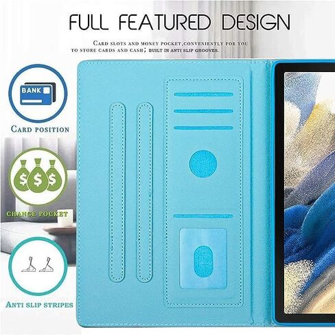 MonsDirect for Samsung Galaxy Tab A8 10.5 inch Case 2022, PU Leather Stand Protective Cover, Auto Wake/Sleep with Pen Holder & Card Slots for 10.5" Galaxy Tab A8 [SM-X200/X205/X207], Matisse Daisy in Saudi Arabia