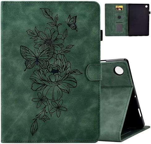MonsDirect for Samsung Galaxy Tab A8 10.5 inch Case 2022, PU Leather Stand Protective Cover, Auto Wake/Sleep with Pen Holder & Card Slots for 10.5" Galaxy Tab A8 [SM-X200/X205/X207], Matisse Daisy in Saudi Arabia