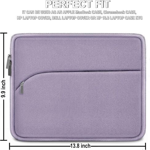 Laptop Sleeve Case 15.6 inch, Durable Portable Monitor Protective Cover with Front Pocket, Traveling Computer Carrying Bag Laptop Sleeve Compatible for HP, Dell, Asus, Lenovo, Black in Saudi Arabia