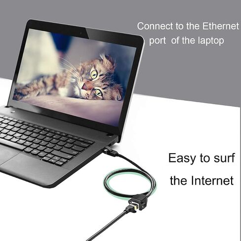 4 Pack Ethernet Extension Cable, CAT6 LAN RJ45 Network Patch Cord Male to Female Screw Panel Mount for Router Modem Smart TV PC Computer Laptop 30cm in Saudi Arabia
