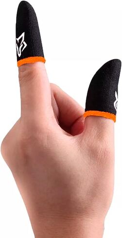 Finger Sleeves Breathable Touchscreen for Mobile Games V1 (6pcs) Profesional Finger Gloves Gamer PUGB Free Fire COD (Red/Blue) in Saudi Arabia