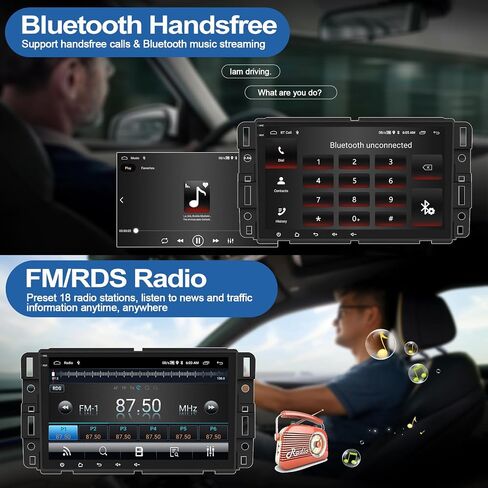 ستيريو سيارة CamECHO 2G+64G لسيارة Chevy شيفروليه سيلفرادو إكوينوكس ترافيرس تاهو جي إم سي أكاديا سييرا مع CarPlay اللاسلكي Android Auto 8 بوصة شاشة تعمل باللمس Android 13 راديو مع بلوتوث GPS FM كاميرا احتياطية in Saudi Arabia