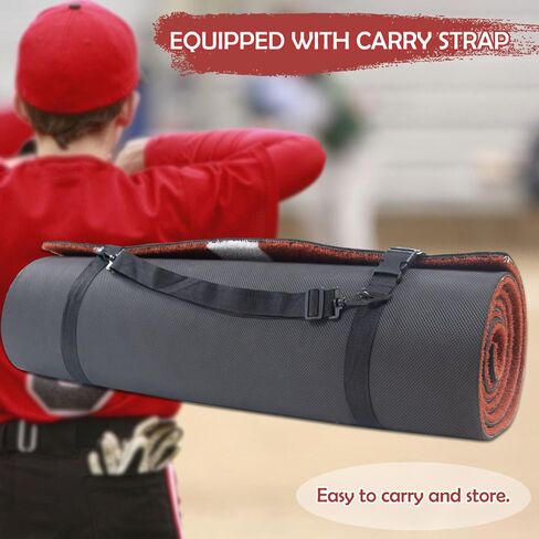 سجادة رمي الكرة اللينة مقاس 10 × 3 بوصات من Supvision مطاط رمي الكرة اللينة مع خط طاقة إسفنجي 5 مم متين وغير قابل للانزلاق in Kuwait