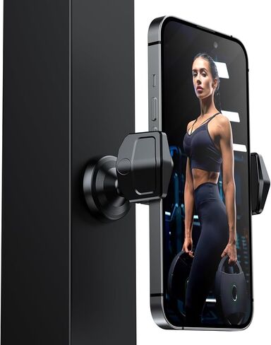Gym Magnetic Phone Holder, 360° Adjustable Magnetic Phone Holder for Gym,【N55 Super Magnet】 Cell Phone Holder Compatible with All 4-7 Inch Smartphones, Great Gym Accessory in Kuwait