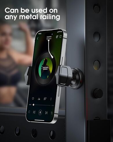 Gym Magnetic Phone Holder, 360° Adjustable Magnetic Phone Holder for Gym,【N55 Super Magnet】 Cell Phone Holder Compatible with All 4-7 Inch Smartphones, Great Gym Accessory in Kuwait