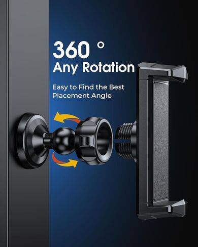 Gym Magnetic Phone Holder, 360° Adjustable Magnetic Phone Holder for Gym,【N55 Super Magnet】 Cell Phone Holder Compatible with All 4-7 Inch Smartphones, Great Gym Accessory in Kuwait