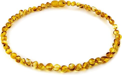 قلادة Amber Guru Baltic Amber (أصيلة ومعتمدة) - 12.5 بوصة - مجوهرات للجنسين - الحلوى (غير مصقولة) - خرز كهرمان حقيقي - فخور بتقديم عجائب بحر البلطيق الأصلية - Ambar in Kuwait