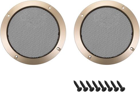 uxcell 2pcs 4" Speaker Grill Mesh Decorative Circle Subwoofer Guard Protector Cover Accessories in Saudi Arabia