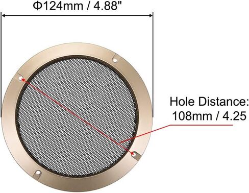 uxcell 2pcs 4" Speaker Grill Mesh Decorative Circle Subwoofer Guard Protector Cover Accessories in Saudi Arabia