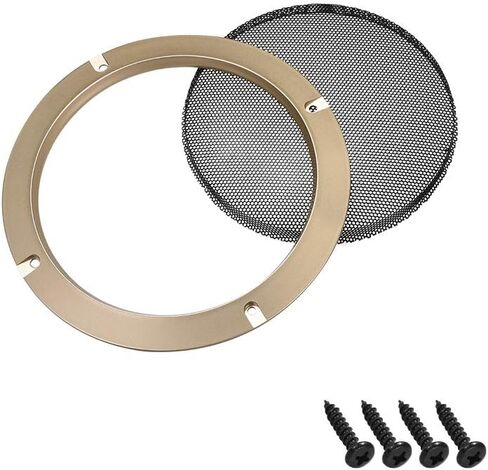 uxcell 2pcs 4" Speaker Grill Mesh Decorative Circle Subwoofer Guard Protector Cover Accessories in Saudi Arabia
