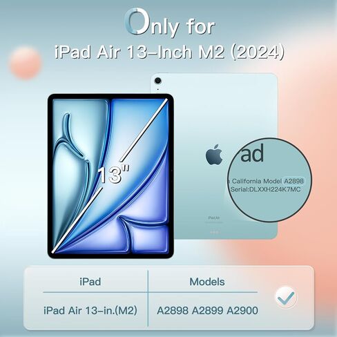 JETech Case for iPad Air 13" M4/M3/M2, Black in Saudi Arabia